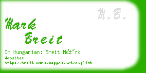 mark breit business card